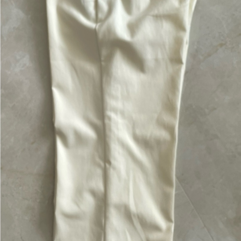 Talbot Pants Size 8 Cream Color Sailor Button Pants Wide Leg Ankle Length - Picture 2 of 5